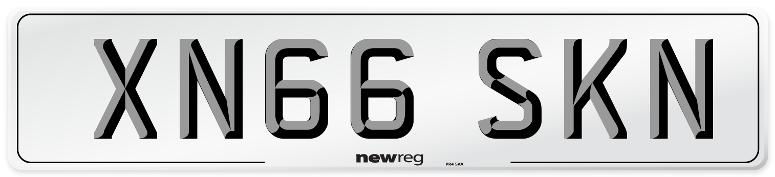 XN66 SKN Number Plate from New Reg